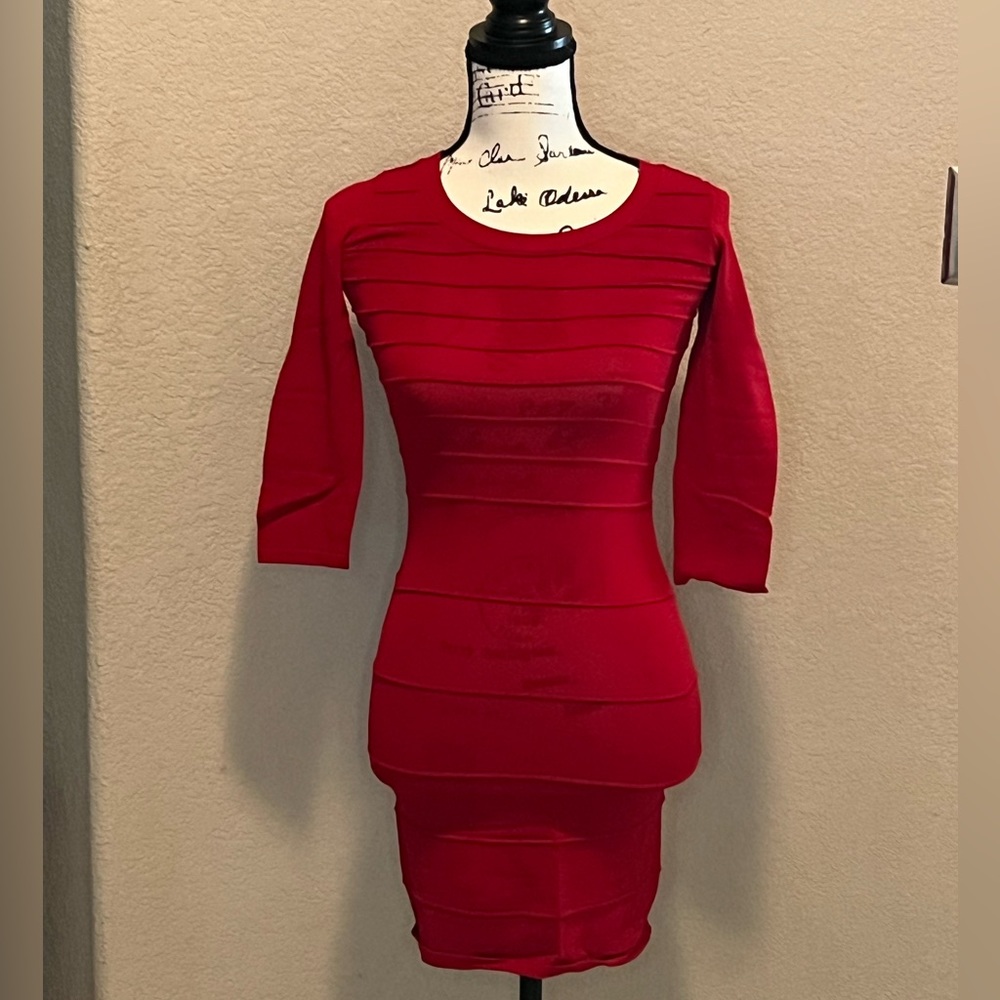 MNG Basics Mini Red Dress Size XXS